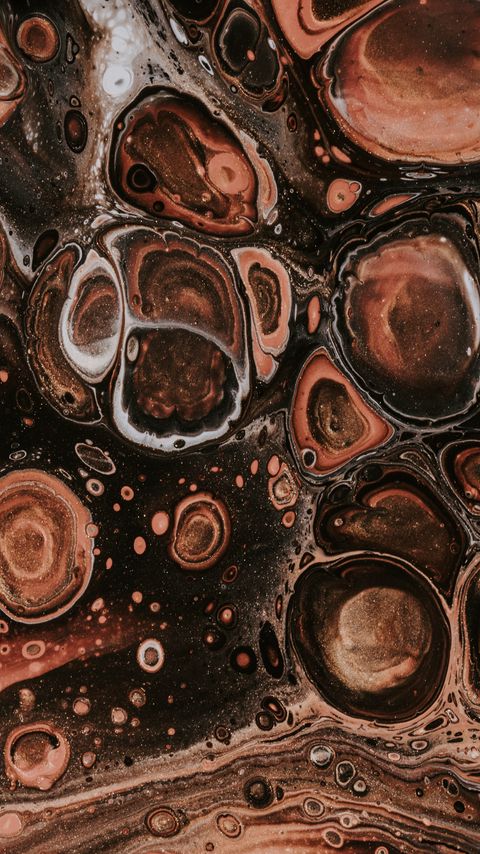 Download wallpaper 2160x3840 paint, liquid, spots, abstraction, brown samsung galaxy s4, s5, note, sony xperia z, z1, z2, z3, htc one, lenovo vibe hd background