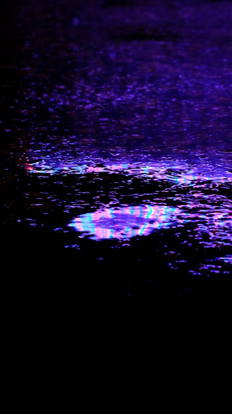 Download wallpaper 2160x3840 puddle, reflection, neon, light, purple, dark samsung galaxy s4, s5, note, sony xperia z, z1, z2, z3, htc one, lenovo vibe hd background