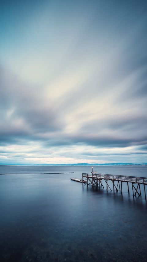 Download wallpaper 2160x3840 sea, bay, pier, water, landscape, nature samsung galaxy s4, s5, note, sony xperia z, z1, z2, z3, htc one, lenovo vibe hd background