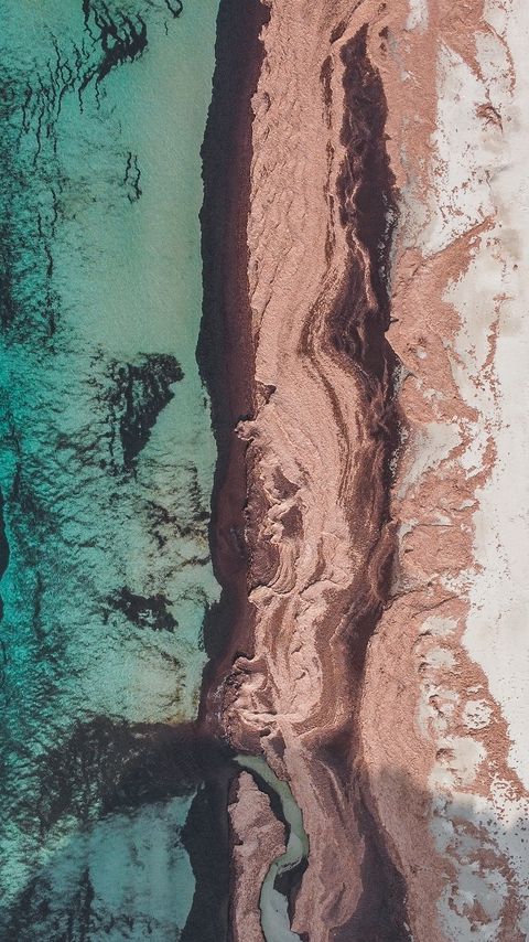 Download wallpaper 2160x3840 sea, beach, relief, aerial view samsung galaxy s4, s5, note, sony xperia z, z1, z2, z3, htc one, lenovo vibe hd background