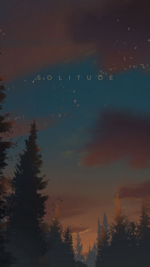 Download wallpaper 2160x3840 solitude, word, text, forest, art samsung galaxy s4, s5, note, sony xperia z, z1, z2, z3, htc one, lenovo vibe hd background