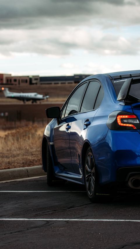 Download wallpaper 2160x3840 subaru, car, blue, airport samsung galaxy s4, s5, note, sony xperia z, z1, z2, z3, htc one, lenovo vibe hd background