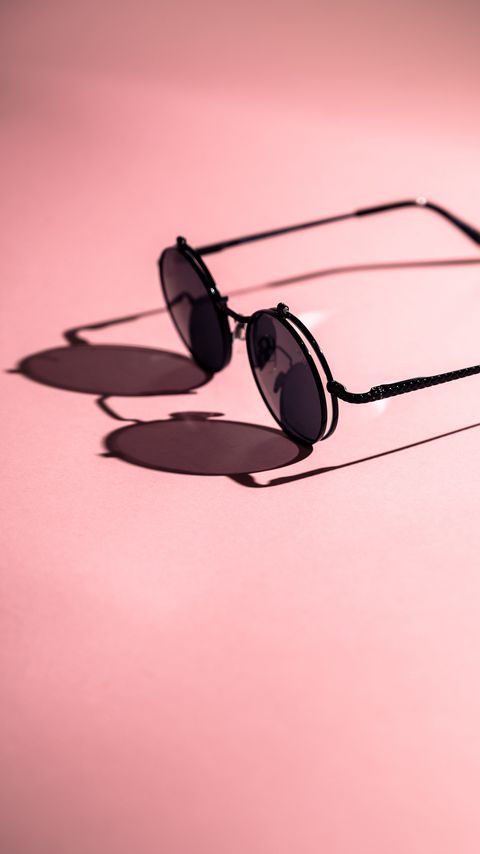 Download wallpaper 2160x3840 sunglasses, style, minimalism, pink samsung galaxy s4, s5, note, sony xperia z, z1, z2, z3, htc one, lenovo vibe hd background