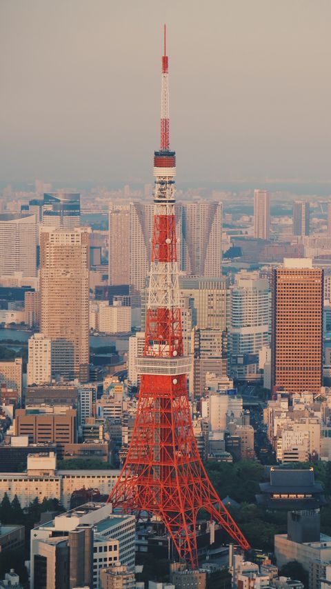 Download wallpaper 2160x3840 tower, city, aerial view, buildings, architecture, tokyo, japan samsung galaxy s4, s5, note, sony xperia z, z1, z2, z3, htc one, lenovo vibe hd background