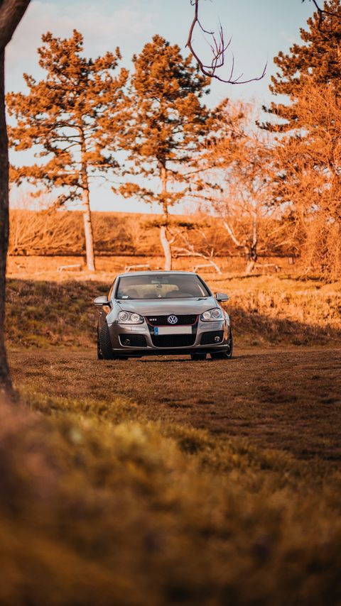 Download wallpaper 2160x3840 volkswagen, car, gray, trees, autumn samsung galaxy s4, s5, note, sony xperia z, z1, z2, z3, htc one, lenovo vibe hd background