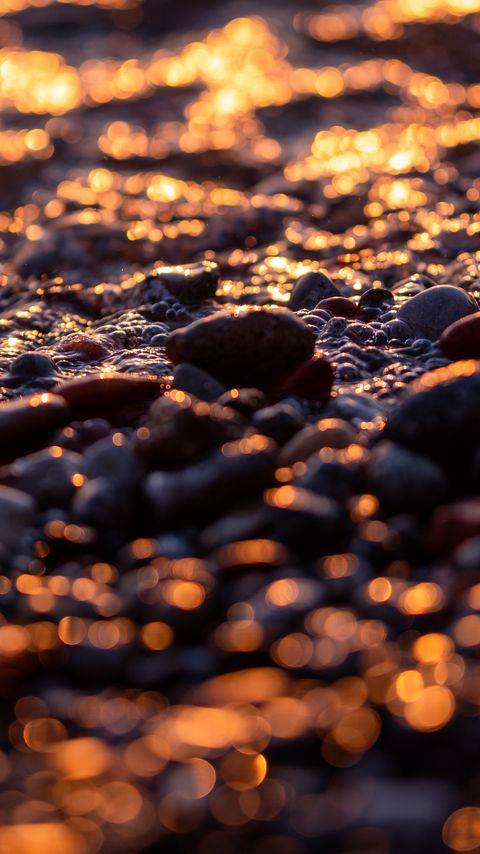 Download wallpaper 2160x3840 beach, stones, pebbles, macro samsung galaxy s4, s5, note, sony xperia z, z1, z2, z3, htc one, lenovo vibe hd background