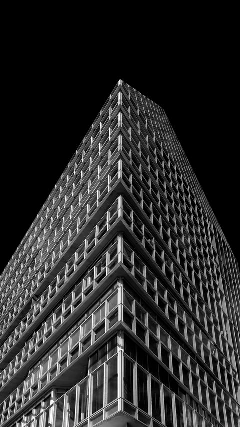 Download wallpaper 2160x3840 building, architecture, minimalism, black and white, black samsung galaxy s4, s5, note, sony xperia z, z1, z2, z3, htc one, lenovo vibe hd background