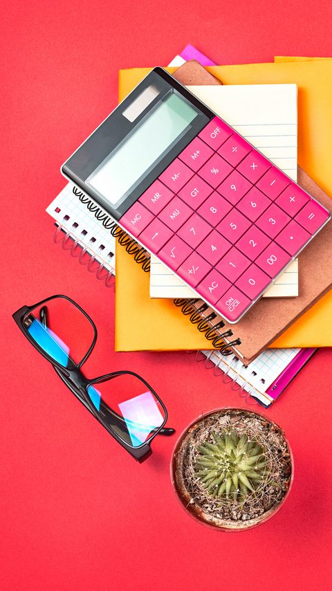 Download wallpaper 2160x3840 calculator, glasses, cactus, aesthetics, red samsung galaxy s4, s5, note, sony xperia z, z1, z2, z3, htc one, lenovo vibe hd background