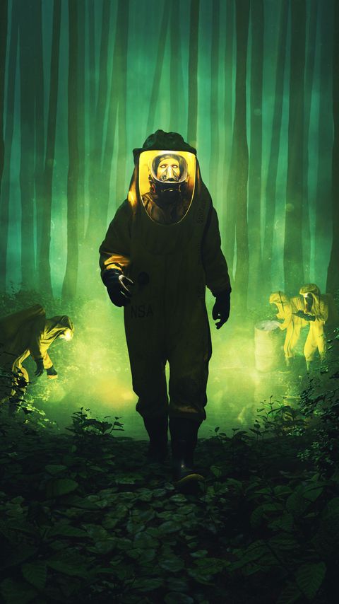 Download wallpaper 2160x3840 chemical protection, costume, zombie, radiation, fantasy, green samsung galaxy s4, s5, note, sony xperia z, z1, z2, z3, htc one, lenovo vibe hd background