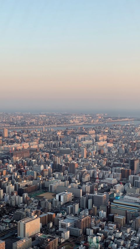 Download wallpaper 2160x3840 city, aerial view, cityscape, buildings, height samsung galaxy s4, s5, note, sony xperia z, z1, z2, z3, htc one, lenovo vibe hd background