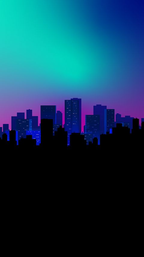 Download wallpaper 2160x3840 city, buildings, vector, art samsung galaxy s4, s5, note, sony xperia z, z1, z2, z3, htc one, lenovo vibe hd background