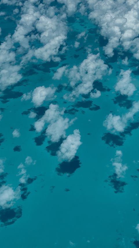 Download wallpaper 2160x3840 clouds, ocean, water, aerial view samsung galaxy s4, s5, note, sony xperia z, z1, z2, z3, htc one, lenovo vibe hd background