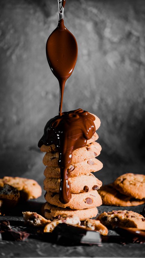 Download wallpaper 2160x3840 cookies, cream, chocolate, dessert, sweets samsung galaxy s4, s5, note, sony xperia z, z1, z2, z3, htc one, lenovo vibe hd background