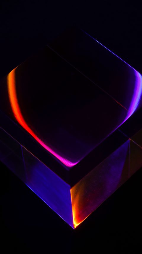 Download wallpaper 2160x3840 cube, neon, reflection, glare, dark samsung galaxy s4, s5, note, sony xperia z, z1, z2, z3, htc one, lenovo vibe hd background