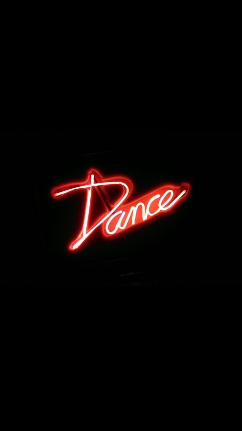 Download wallpaper 2160x3840 dance, word, neon, light, red samsung galaxy s4, s5, note, sony xperia z, z1, z2, z3, htc one, lenovo vibe hd background