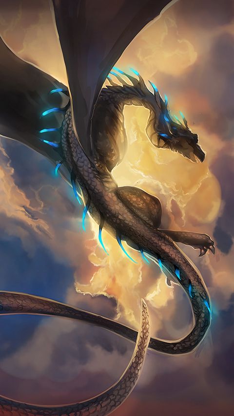 Download wallpaper 2160x3840 dragon, snake, fantasy, art samsung galaxy s4, s5, note, sony xperia z, z1, z2, z3, htc one, lenovo vibe hd background