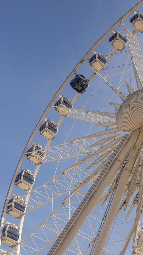 Download wallpaper 2160x3840 ferris wheel, cabins, attraction samsung galaxy s4, s5, note, sony xperia z, z1, z2, z3, htc one, lenovo vibe hd background