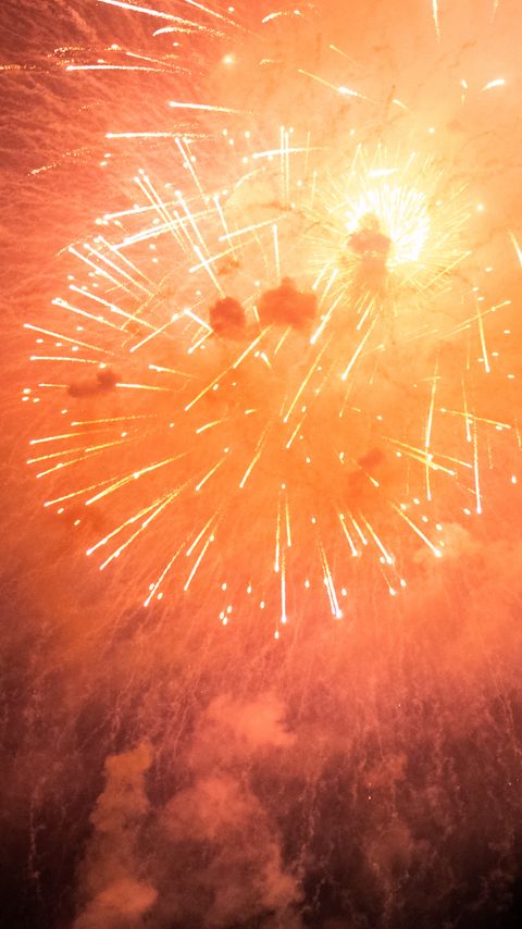 Download wallpaper 2160x3840 fireworks, explosions, sparks, light, smoke, red samsung galaxy s4, s5, note, sony xperia z, z1, z2, z3, htc one, lenovo vibe hd background