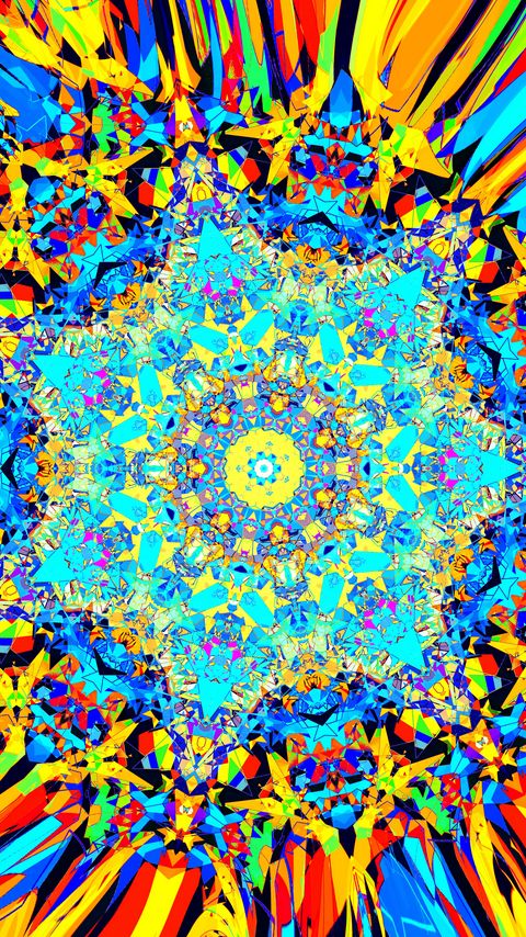 Download wallpaper 2160x3840 fractal, kaleidoscope, pattern, colorful, abstraction samsung galaxy s4, s5, note, sony xperia z, z1, z2, z3, htc one, lenovo vibe hd background