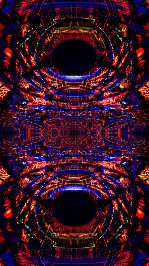 Download wallpaper 2160x3840 fractal, shapes, lines, abstraction, red, blue samsung galaxy s4, s5, note, sony xperia z, z1, z2, z3, htc one, lenovo vibe hd background