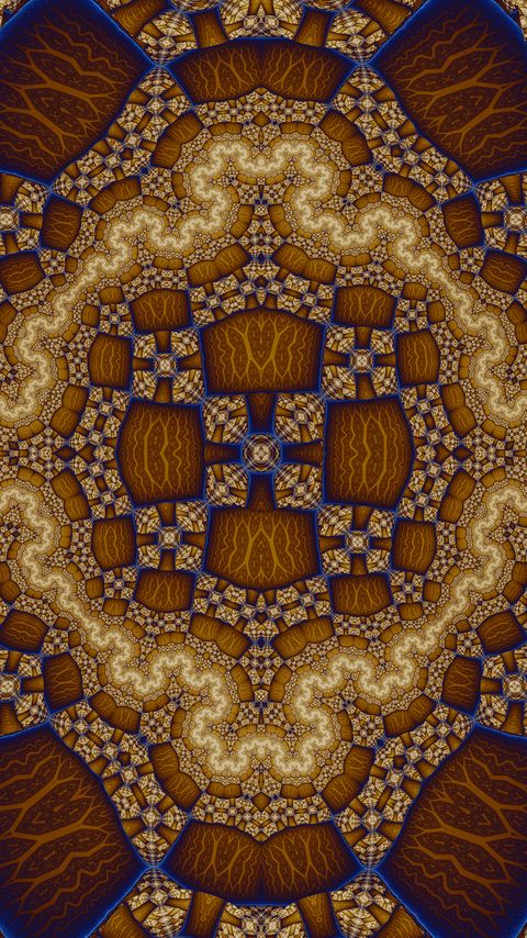 Download wallpaper 2160x3840 fractal, shapes, pattern, abstraction, brown, blue samsung galaxy s4, s5, note, sony xperia z, z1, z2, z3, htc one, lenovo vibe hd background