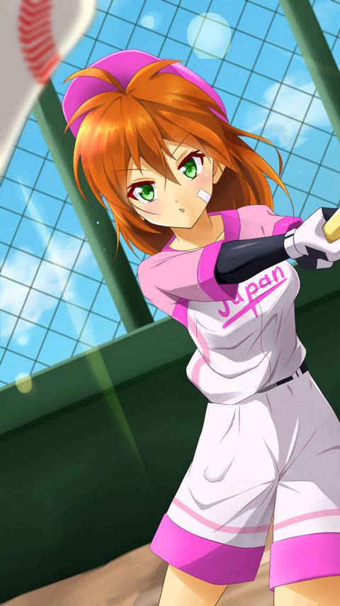 Download wallpaper 2160x3840 girl, baseball, punch, anime, art samsung galaxy s4, s5, note, sony xperia z, z1, z2, z3, htc one, lenovo vibe hd background