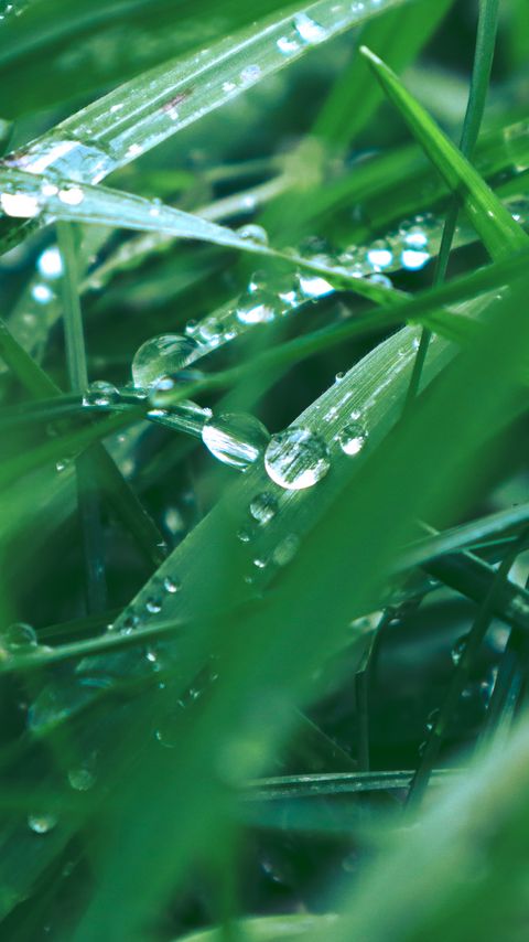 Download wallpaper 2160x3840 grass, plant, drops, macro, green samsung galaxy s4, s5, note, sony xperia z, z1, z2, z3, htc one, lenovo vibe hd background