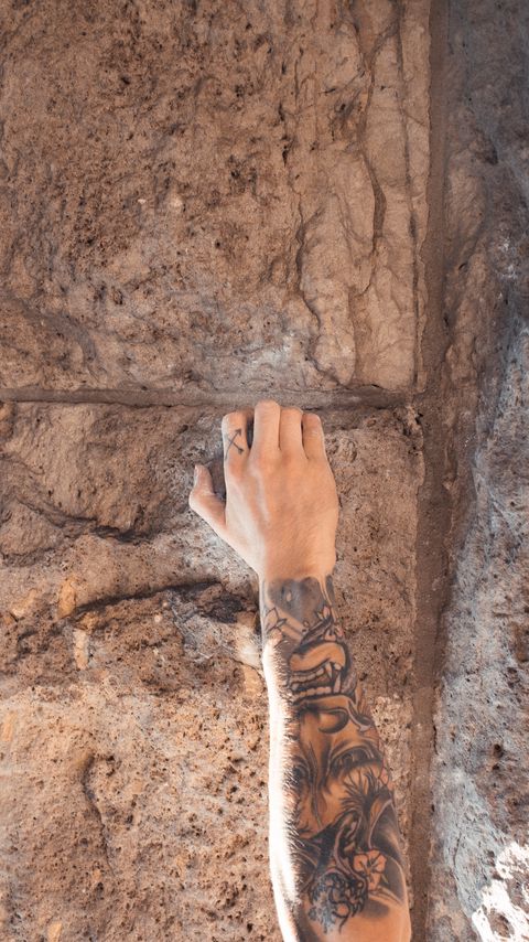 Download wallpaper 2160x3840 hand, tattoo, stones samsung galaxy s4, s5, note, sony xperia z, z1, z2, z3, htc one, lenovo vibe hd background