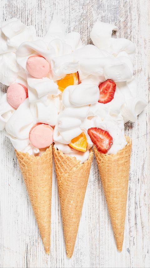 Download wallpaper 2160x3840 horns, cream, fruit, dessert samsung galaxy s4, s5, note, sony xperia z, z1, z2, z3, htc one, lenovo vibe hd background