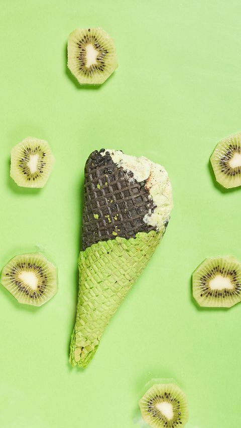 Download wallpaper 2160x3840 ice cream, cone, kiwi, fruit, green samsung galaxy s4, s5, note, sony xperia z, z1, z2, z3, htc one, lenovo vibe hd background