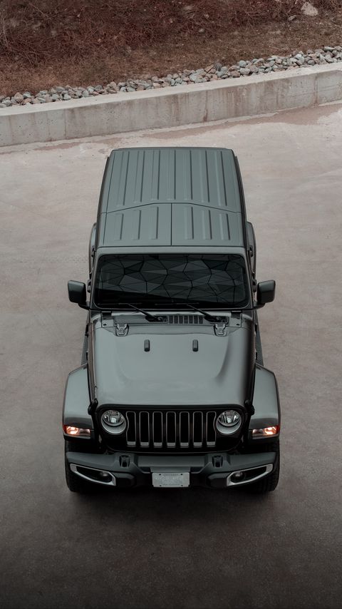 Download wallpaper 2160x3840 jeep wrangler, jeep, car, suv, black, aerial view samsung galaxy s4, s5, note, sony xperia z, z1, z2, z3, htc one, lenovo vibe hd background