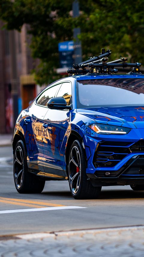 Download wallpaper 2160x3840 lamborghini urus, lamborghini, car, suv, blue samsung galaxy s4, s5, note, sony xperia z, z1, z2, z3, htc one, lenovo vibe hd background