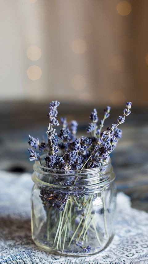 Download wallpaper 2160x3840 lavender, flowers, jar, dry samsung galaxy s4, s5, note, sony xperia z, z1, z2, z3, htc one, lenovo vibe hd background