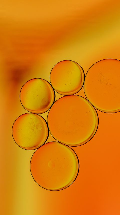 Download wallpaper 2160x3840 liquid, bubbles, orange, macro samsung galaxy s4, s5, note, sony xperia z, z1, z2, z3, htc one, lenovo vibe hd background