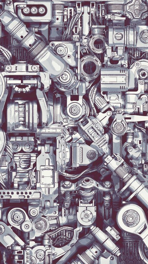 Download wallpaper 2160x3840 mechanism, pattern, art samsung galaxy s4, s5, note, sony xperia z, z1, z2, z3, htc one, lenovo vibe hd background