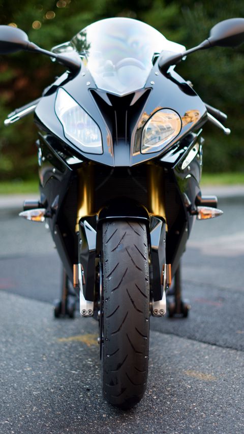 Download wallpaper 2160x3840 motorcycle, bike, black, headlights, front view samsung galaxy s4, s5, note, sony xperia z, z1, z2, z3, htc one, lenovo vibe hd background