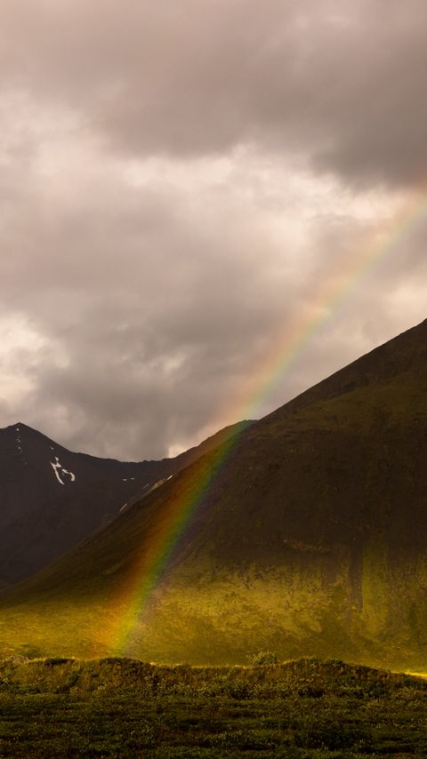 Download wallpaper 2160x3840 mountains, rainbow, nature, landscape samsung galaxy s4, s5, note, sony xperia z, z1, z2, z3, htc one, lenovo vibe hd background