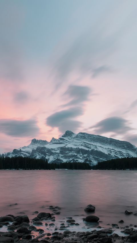 Download wallpaper 2160x3840 mountains, relief, snow, lake, landscape, nature samsung galaxy s4, s5, note, sony xperia z, z1, z2, z3, htc one, lenovo vibe hd background