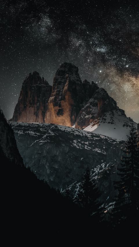 Download wallpaper 2160x3840 mountains, stars, night, landscape, dark samsung galaxy s4, s5, note, sony xperia z, z1, z2, z3, htc one, lenovo vibe hd background