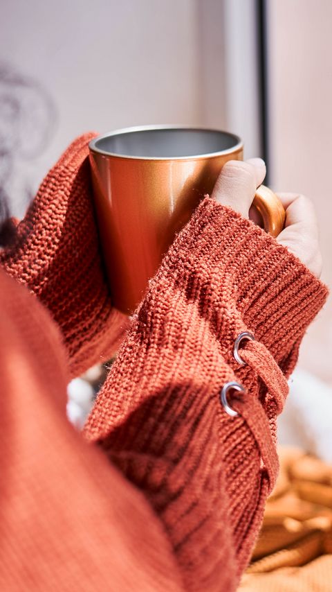 Download wallpaper 2160x3840 mug, hands, sweater, autumn, orange samsung galaxy s4, s5, note, sony xperia z, z1, z2, z3, htc one, lenovo vibe hd background