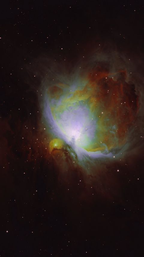 Download wallpaper 2160x3840 orion nebula, glow, stars, space samsung galaxy s4, s5, note, sony xperia z, z1, z2, z3, htc one, lenovo vibe hd background