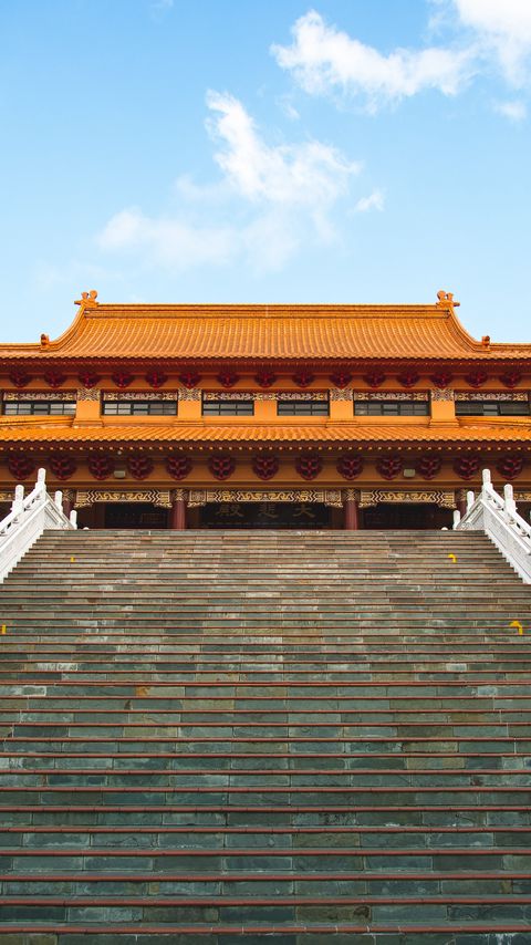 Download wallpaper 2160x3840 pagoda, stairs, building, architecture samsung galaxy s4, s5, note, sony xperia z, z1, z2, z3, htc one, lenovo vibe hd background