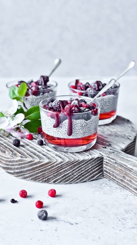 Download wallpaper 2160x3840 pudding, berries, dessert samsung galaxy s4, s5, note, sony xperia z, z1, z2, z3, htc one, lenovo vibe hd background