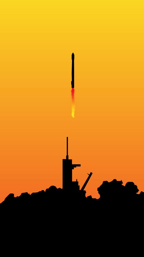 Download wallpaper 2160x3840 rocket, silhouettes, flight, vector, art, dark samsung galaxy s4, s5, note, sony xperia z, z1, z2, z3, htc one, lenovo vibe hd background