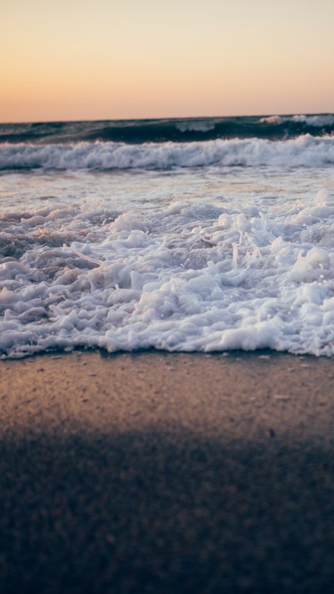 Download wallpaper 2160x3840 sea, waves, shore, landscape, nature samsung galaxy s4, s5, note, sony xperia z, z1, z2, z3, htc one, lenovo vibe hd background