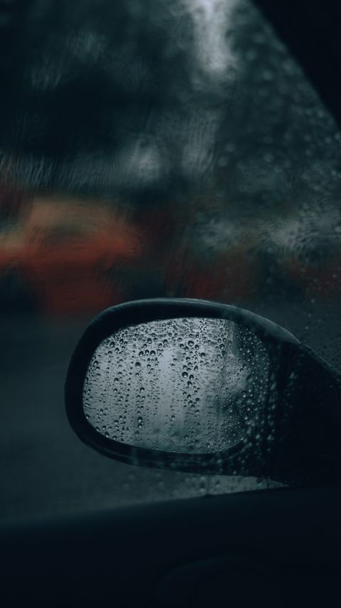 Download wallpaper 2160x3840 side mirror, glass, drops, rain, macro samsung galaxy s4, s5, note, sony xperia z, z1, z2, z3, htc one, lenovo vibe hd background