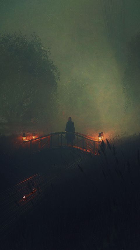 Download wallpaper 2160x3840 silhouette, ghost, night, fog, dark, scary samsung galaxy s4, s5, note, sony xperia z, z1, z2, z3, htc one, lenovo vibe hd background