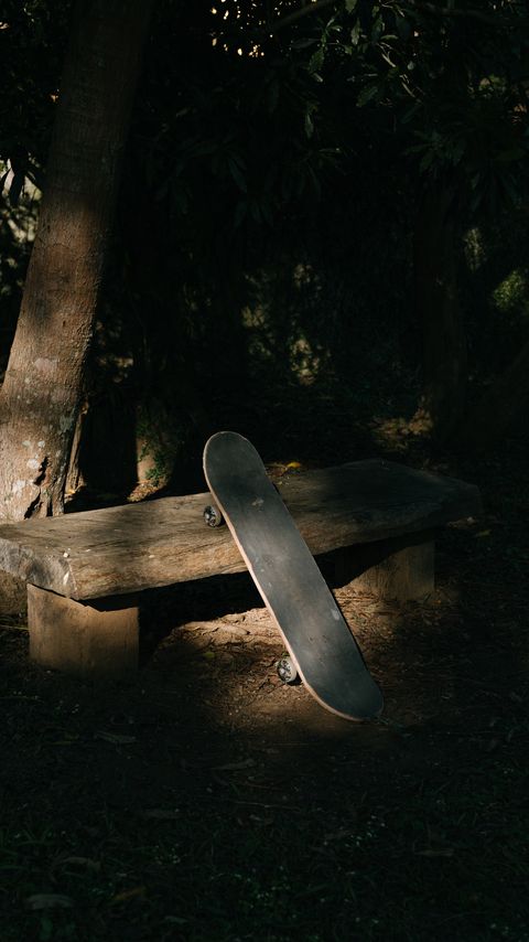 Download wallpaper 2160x3840 skateboard, skate, bench, shadow samsung galaxy s4, s5, note, sony xperia z, z1, z2, z3, htc one, lenovo vibe hd background