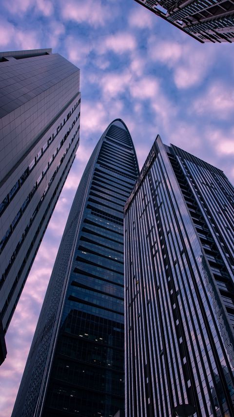 Download wallpaper 2160x3840 skyscrapers, buildings, architecture, sky, clouds samsung galaxy s4, s5, note, sony xperia z, z1, z2, z3, htc one, lenovo vibe hd background