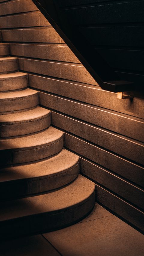 Download wallpaper 2160x3840 stairs, rise, light, brown samsung galaxy s4, s5, note, sony xperia z, z1, z2, z3, htc one, lenovo vibe hd background